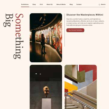 Something Big Gallery website