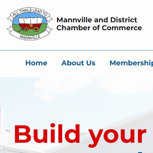 Mannville Chamber website header